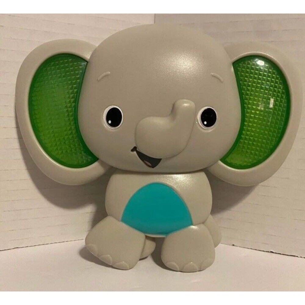 VTG Bright Start Blue Light Up & Musical Sounds Elephant Toy Music Box Tested